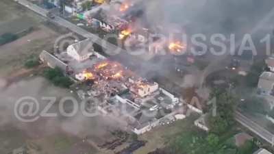The crew of a Russian BMP-3 during the chaos of the battle in the village of 