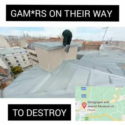 WATCH THIS VIDEO! SOME GAM*RS ARE GOING TO DESTROY A SYNAGOGUE!