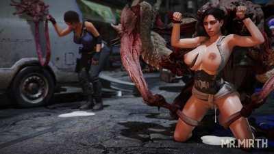 Classic and REmake Jill handling Drain deimos in different ways (Mr Mirth)