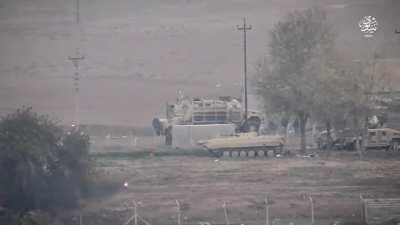 ISIS Fagot hit on Iraqi BMP-1. Iraq, possibly outside of Mosul