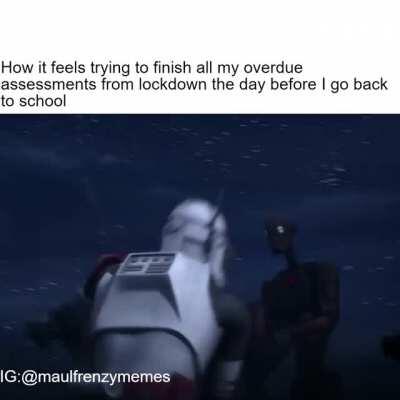 Me doing all this work feels like fighting clankas