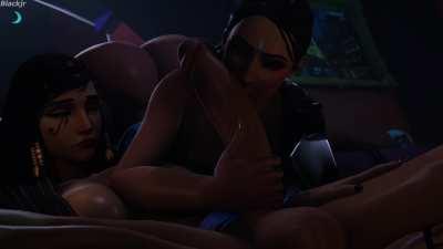 Symmetra servicing Pharah (Blackjr) [Overwatch]