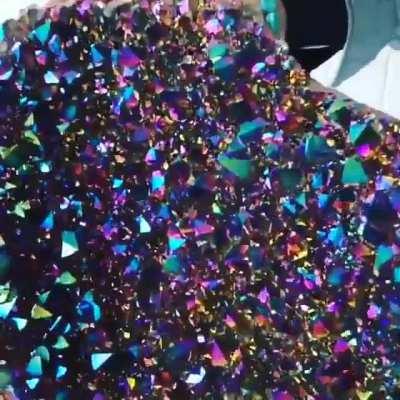 Titanium quartz geode