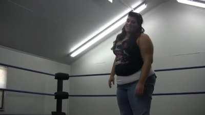 KRlSTlN shows off only to get choked and put to sleep!