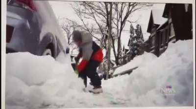 One of my favourite kids was on the news tonight in Toronto. The name plate alone. Gold.