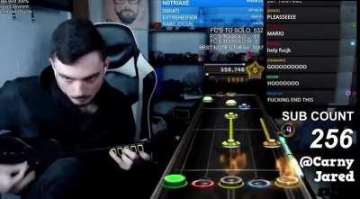 This guy just set a Guitar Hero world record after he full combo'd Free Bird from Guitar Hero 2 at 300%. It took months of practice and 530 attempts...
