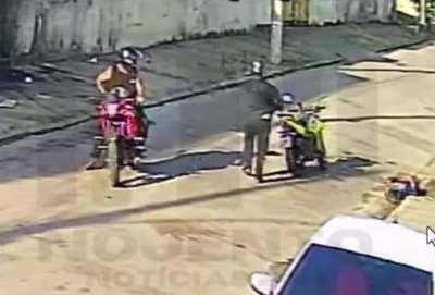 Man shoot policeman in Brazil.