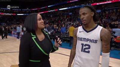 [Highlight] Ja Morant's game-winner buzzer beater last night vs. the Pelicans - with replays from all possible angles (including reactions), and a postgame interview with Ja on the court.