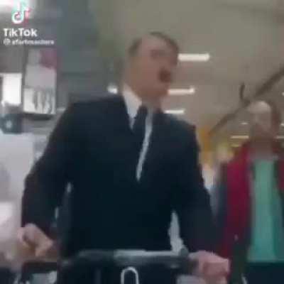 Adolf Hitler shopping.
