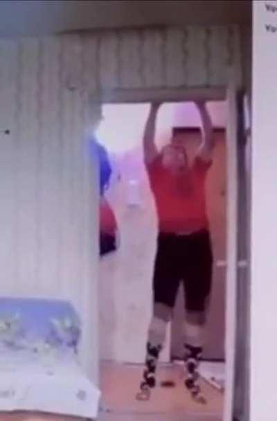 Attempting to do a pull up