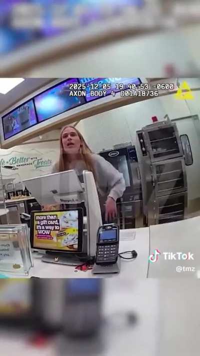 Police bodycam of the Cinnabon N word lady