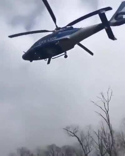 When a helicopter's propeller is synchronised with the camera frame