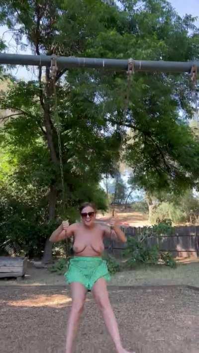 Just some fun on the swings!