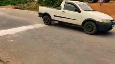 These guys got tired of waiting for city council, and cars didn't respect the speed limit in a small village. So they made their own fake speed bump, to make people psychologically slow down.