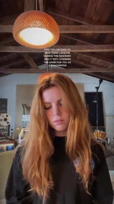 Putting her piano lessons into practice post-pandemic for song writing (April 2023)