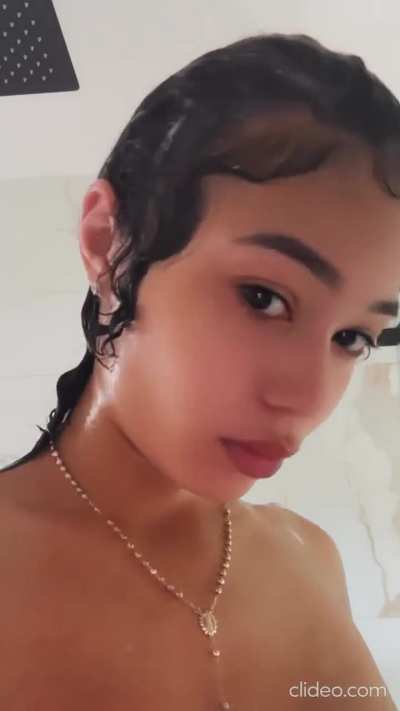 In the shower from her IG today