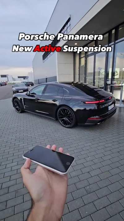 Porsche Panamera Active Suspension connected to iPhone
