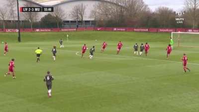 United U23s [3]-2 Liverpool U23s - Joe Hugill 56'