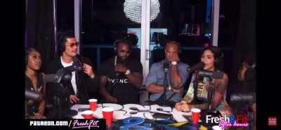 self proclaimed “BIG AK” talking crazy with the females on fresh & fit last night