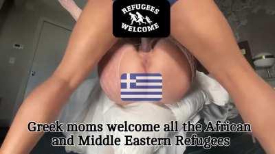 Greek moms and refugees