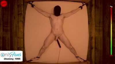 Edged to Insanity - 20 min Restrained Chastity Vibrator Prostate Orgasms