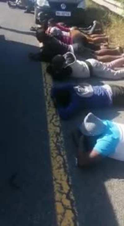 Some arrests being made somewhere in Durban. Will they be put in a cell?