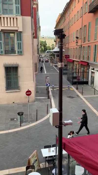 A city in France is now broadcasting the mask mandate from loudspeakers twice every hour