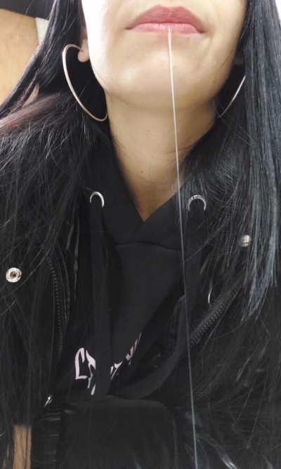 Do you wanna feel my sweet saliva running down your cock to your balls! Leaving all juicy and ready to play... 