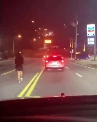 Twerking in the middle of traffic