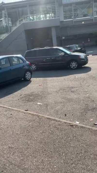 E-brake has back tire fully locked, oblivious