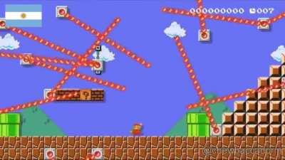 Emigrando de Argentina; ilustrado en Mario Bros