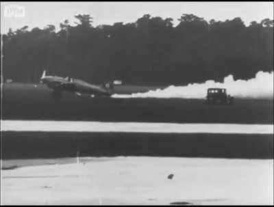 Heinkel He 112 during trials with liquid fuel rocket propulsion