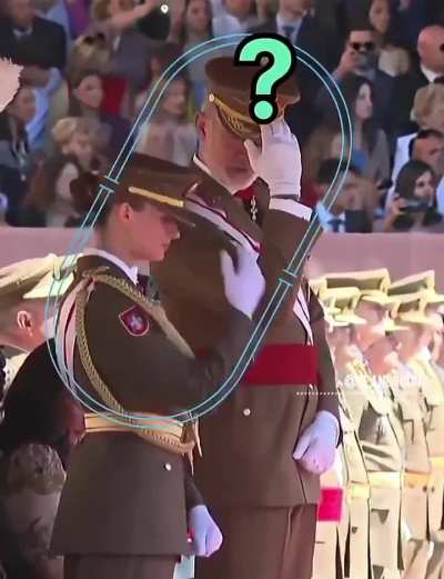 Etiquette matters: King Felipe of Spain teaching his daughter Princess Leonor to adjust cap properly😊