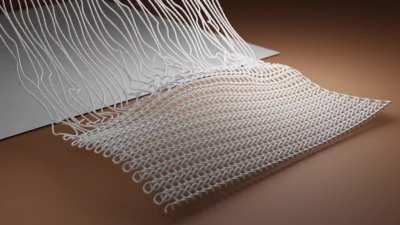 Working on a procedural knitting setup. Ignore the giant plane I was supposed to disable in render.