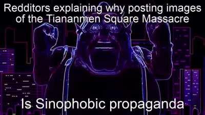 Posting images of tanks at Tiananmen Square is literally Raycist!