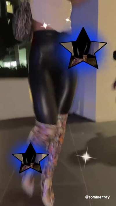 Night out in leather pants