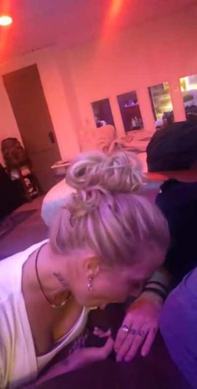 Blonde Taking Her Time With Blowjob