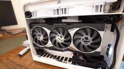 AMD gpus make an unfortunate symbol while spinning at the right shutter speed.