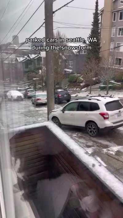 WCGW parking your car on a icy hill in Seattle during a snowstorm?
