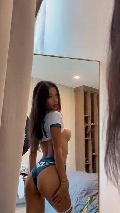 Think of my ass bouncing on your dick. How hard will that make you cum?