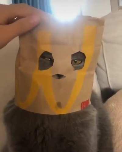 a helmet from a McDonald's package