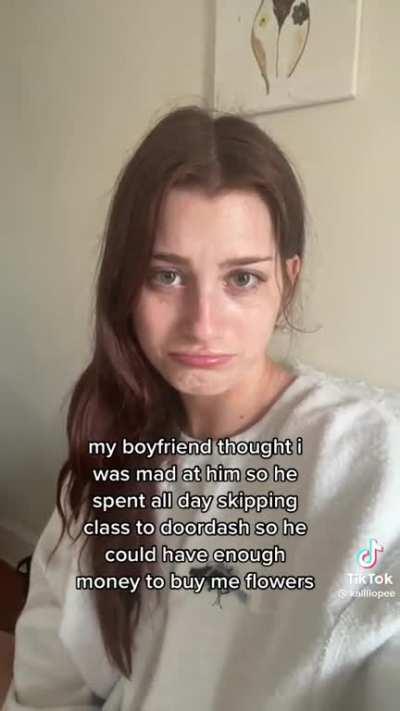 Not feeling sorry for making your bf skip class because you can't convey your feelings for shit isn't cute. Am I wrong for thinking that ?