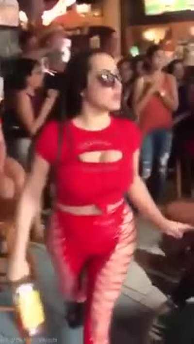 to slap the tequila lady (and... to find it amusing)