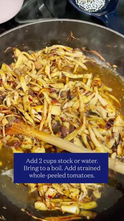 Shredded Mushroom Ragu with Saffron Ricotta!