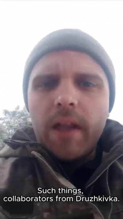 UA POV: Ukrainian soldier not satisfied with political views of civilians in Druzhkivka