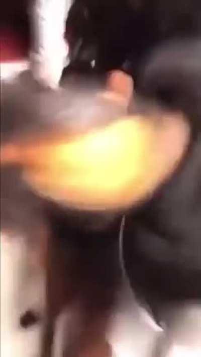 White girl getting beaten by angry mob