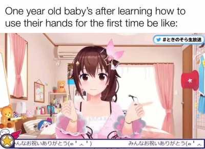 They Look really cute while playing with their tiny little hands.👋👶☝️