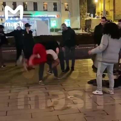 A rare backwards body slam sighting