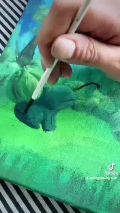 [OC] My favorite painting "Bulbasaur Sun shine"