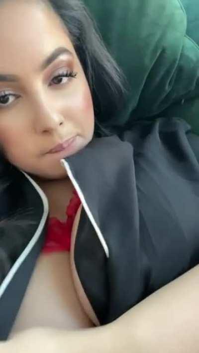 I have no one to share my big tits with, so I might as well share it with you